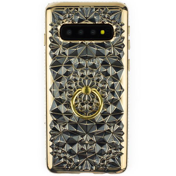 Abstract Ring Case Gold Samsung S10