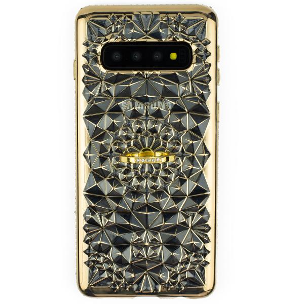 Abstract Ring Case Gold Samsung S10 Plus