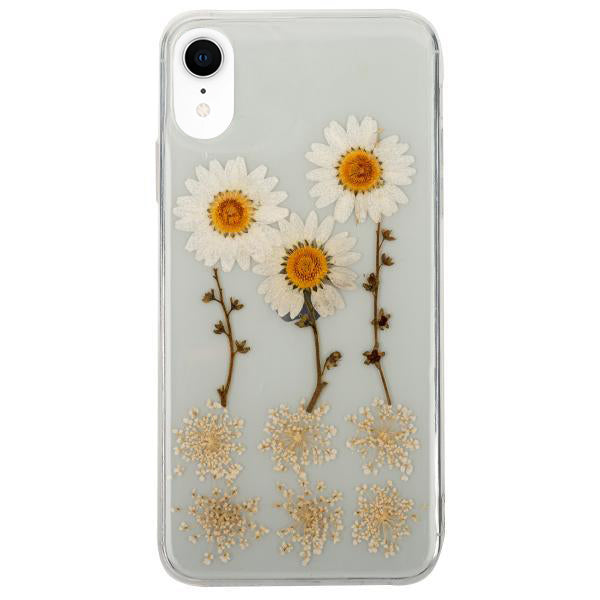 Real Flowers White 3 Daises Case iphone XR