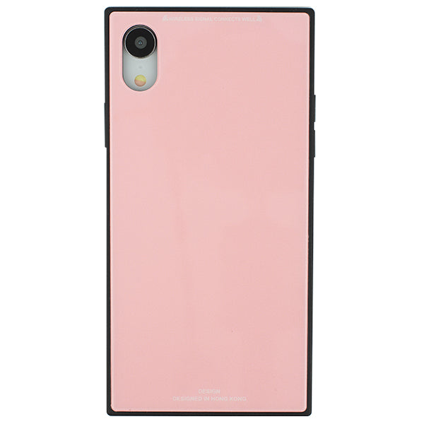 Square Hard Box Pink Case Iphone XR