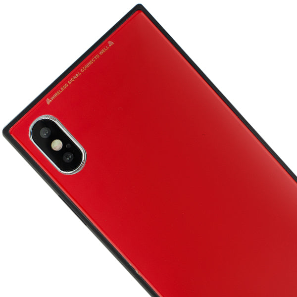 Square Hard Box Red Case Iphone XS MAX