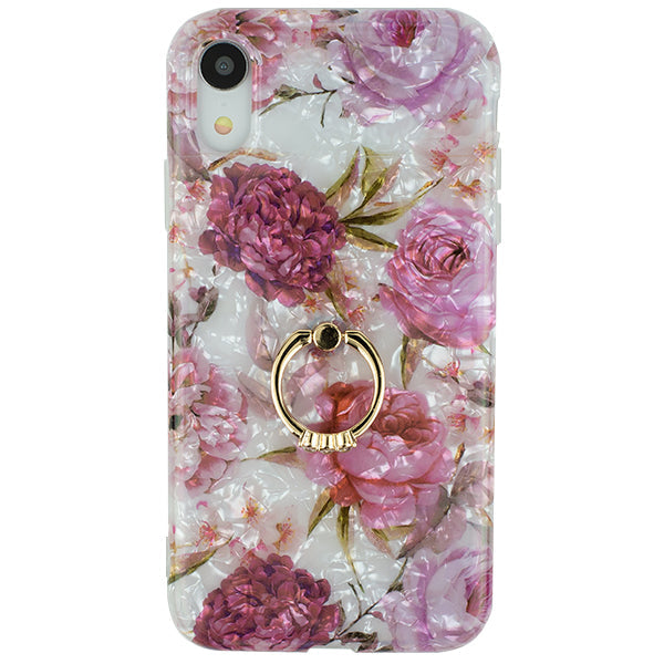 Flowers Pink Swirl Ring Skin Iphone XR