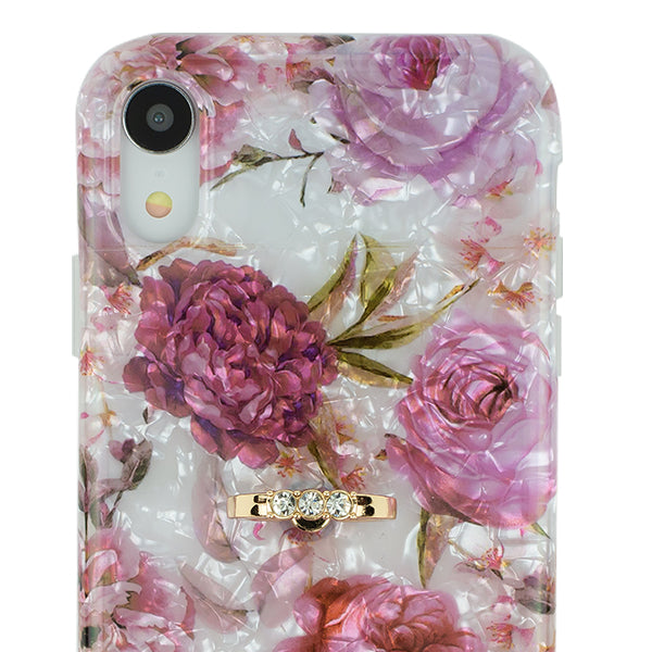 Flowers Pink Swirl Ring Skin Iphone XR