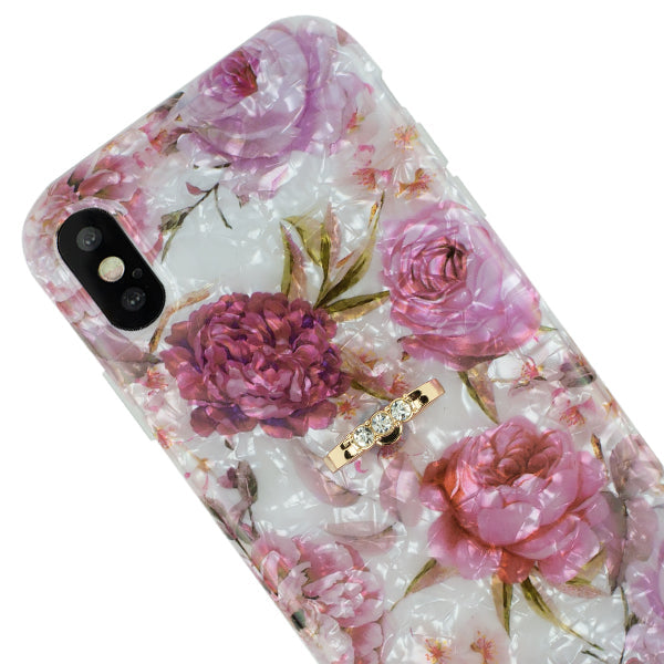 Flowers Pink Swirl Ring Skin Iphone XS MAX