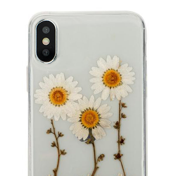 Real Flowers White 3 Daises Case iphone 10/X/XS