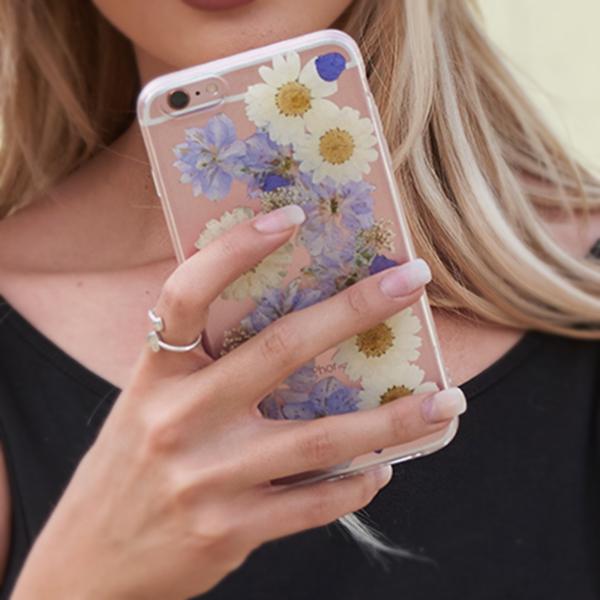 Real Flowers Purple Case Samsung S10