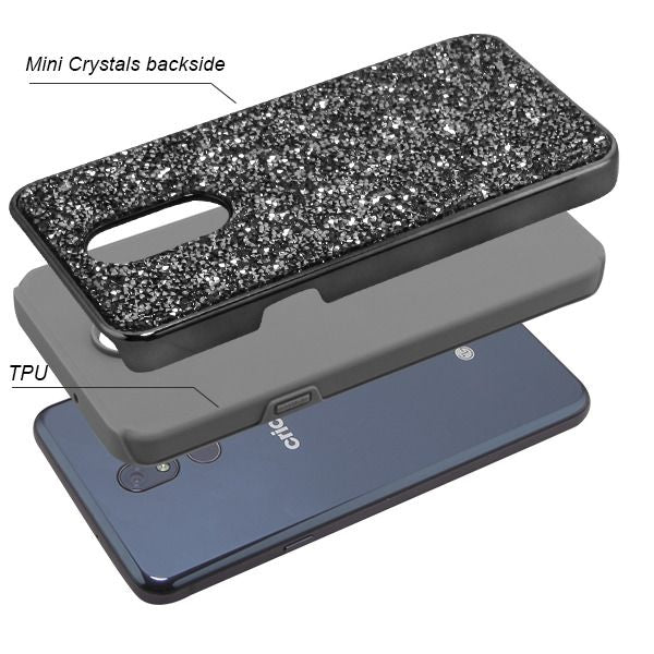 Hybrid Bling Grey Stylo 5 - Bling Cases.com