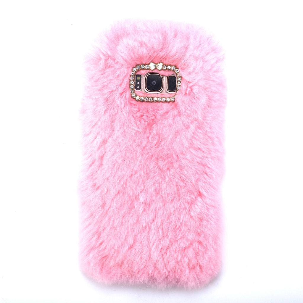 Fur Light Pink Case Samsung S8 - Bling Cases.com