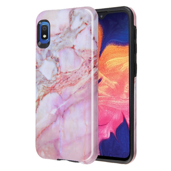 Marble Hybrid Purple Peach Case Samsung A10E - Bling Cases.com