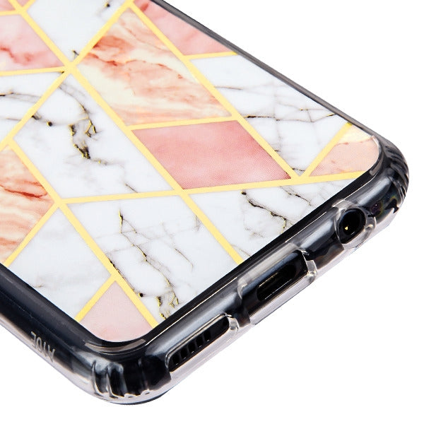 Marble Pink White Case Samsung A10E - Bling Cases.com