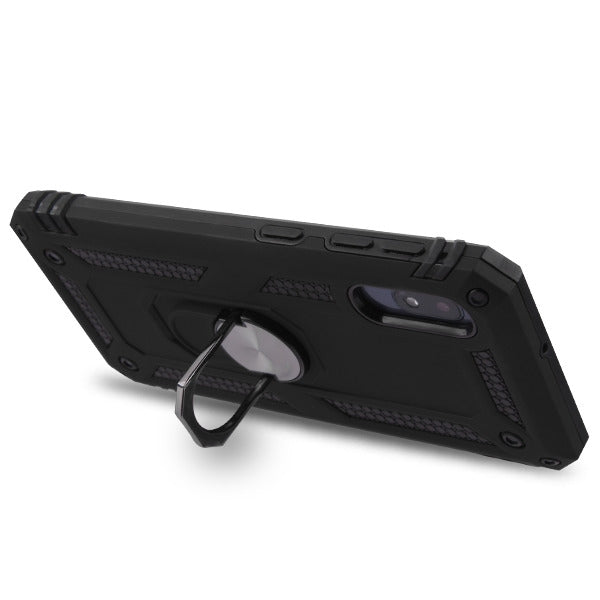 Hybrid Ring Case Black Samsung A10E - Bling Cases.com