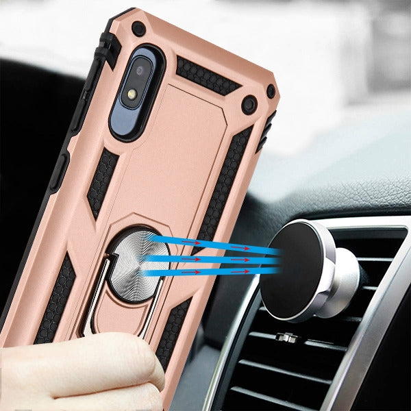 Hybrid Ring Case Rose Gold Samsung A10E - Bling Cases.com