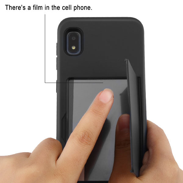 Back Card Case Black Samsung A10E - Bling Cases.com