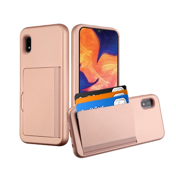 Back Card Case Rose Gold Samsung A10E - Bling Cases.com