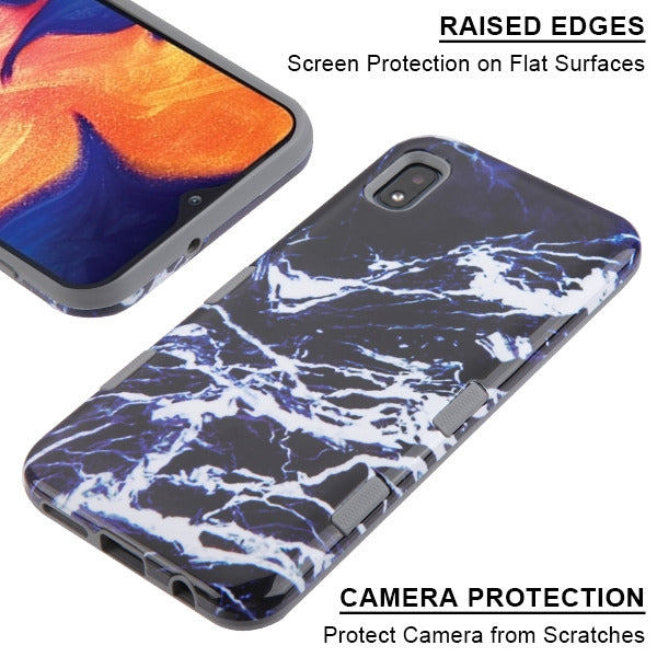 Marble Black Blue Case Samsung A10E - Bling Cases.com