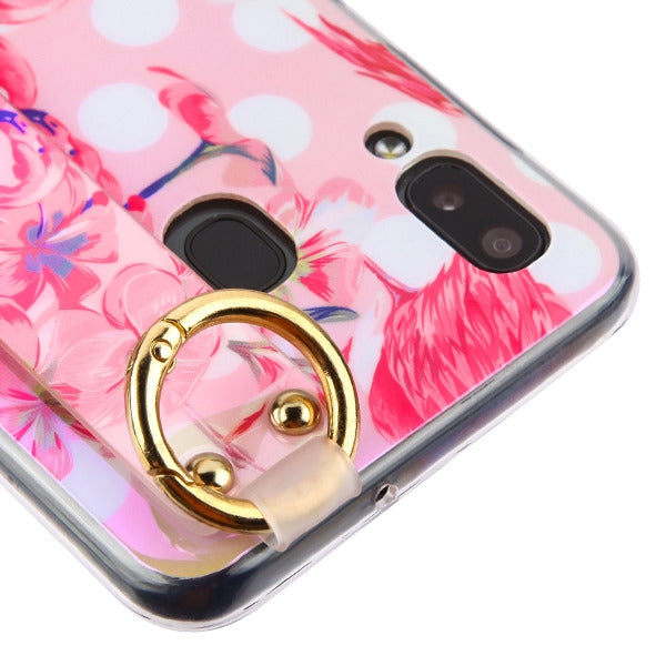Flamingos Pink Handle Case Samsung A20/50 - Bling Cases.com