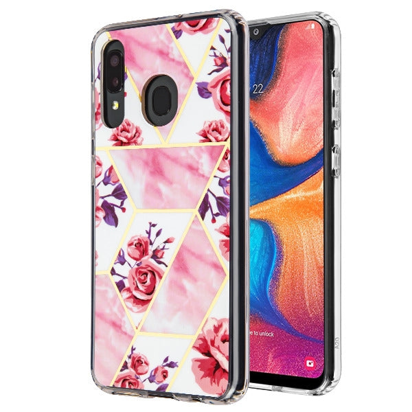 Marble Pink Roses Case Samsung A20/A50 - Bling Cases.com