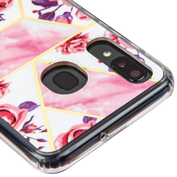 Marble Pink Roses Case Samsung A20/A50 - Bling Cases.com