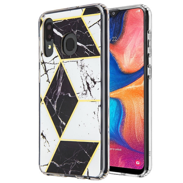 Marble Black White Case Samsung A20/A50 - Bling Cases.com