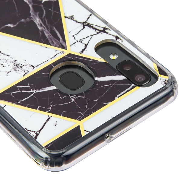 Marble Black White Case Samsung A20/A50 - Bling Cases.com