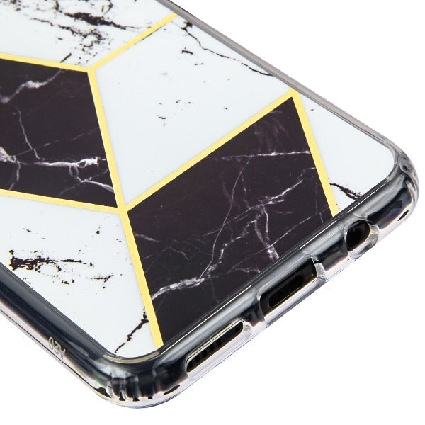 Marble Black White Case Samsung A20/A50 - Bling Cases.com