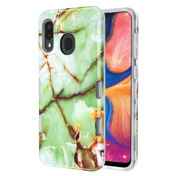 Hybrid Marble Green Case Samsung A20/A50 - Bling Cases.com