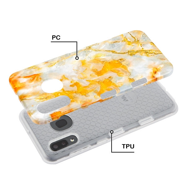 Hybrid Yellow Grey Case Samsung A20/A50 - Bling Cases.com