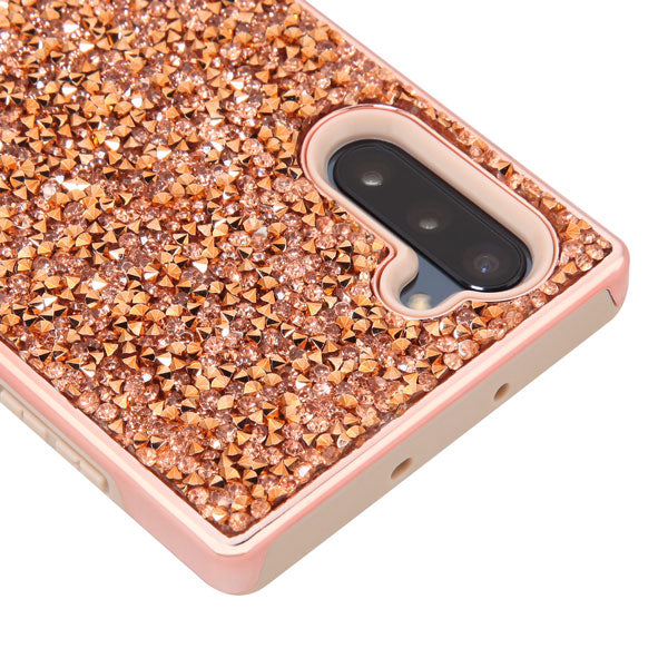 Hybrid Bling Rose Gold Case Samsung Note 10 - Bling Cases.com