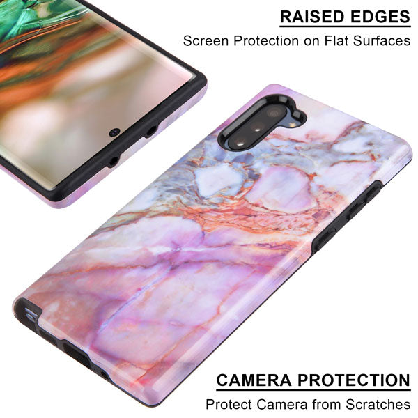 Marble Peach Purple Case Samsung Note 10 - Bling Cases.com