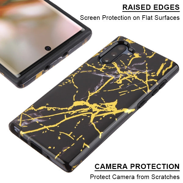Marble Black Gold Case Samsung Note 10 - Bling Cases.com