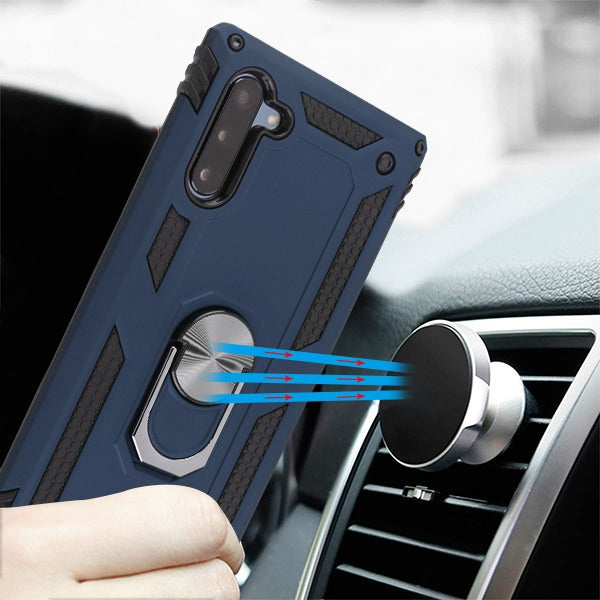 Hybrid Ring Blue Case Samsung Note 10 - Bling Cases.com
