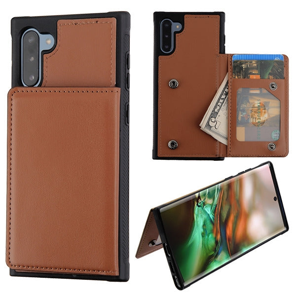 Card Stand Brown Case Samsung Note 10 - Bling Cases.com
