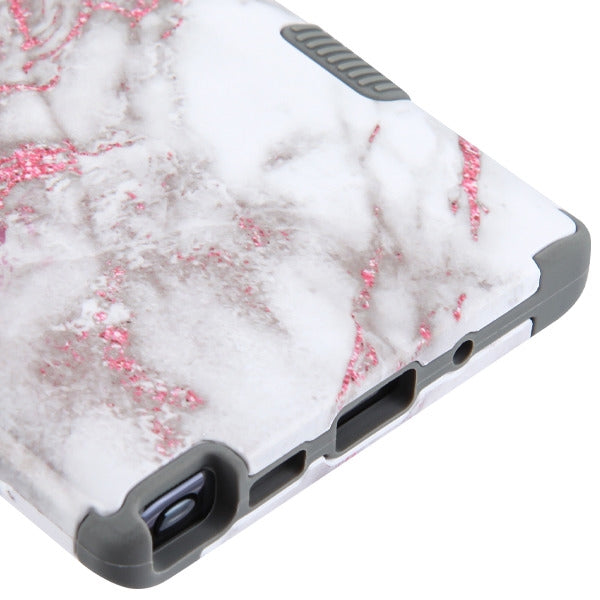Hybrid Marble Pink Samsung Note 10 - Bling Cases.com