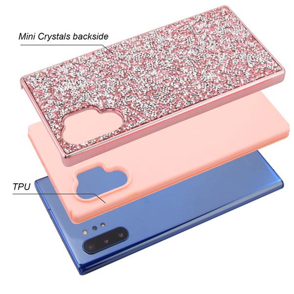Hybrid Bling Pink Case Note 10 Plus - Bling Cases.com