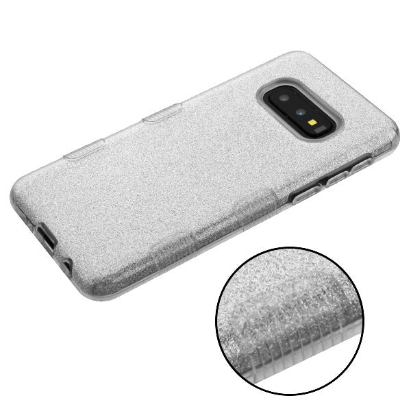 Glitter Silver Case Samsung S10E - Bling Cases.com