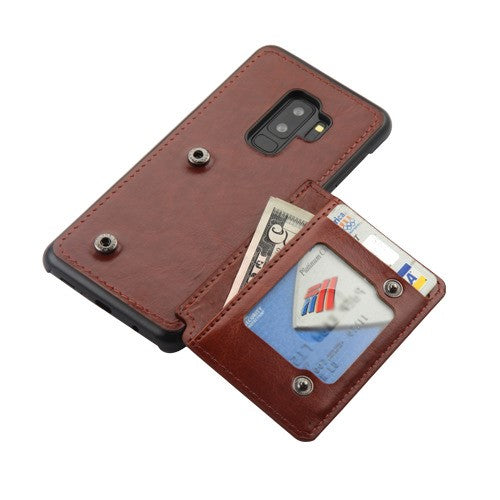 Card Case Brown Samsung S9 Plus - Bling Cases.com