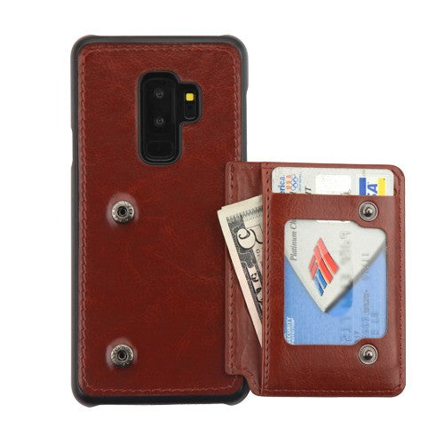 Card Case Brown Samsung S9 Plus - Bling Cases.com