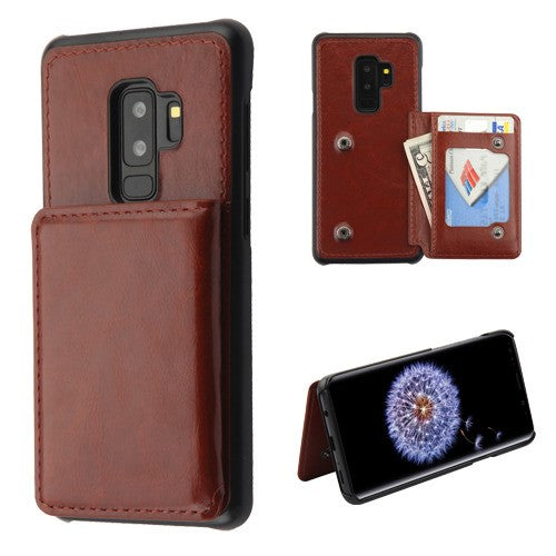 Card Case Brown Samsung S9 Plus - Bling Cases.com