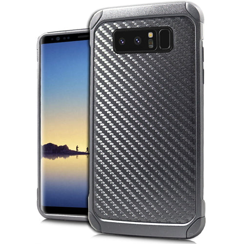 Hybrid Carbon Fiber Black Case Samsung Note 8 - Bling Cases.com