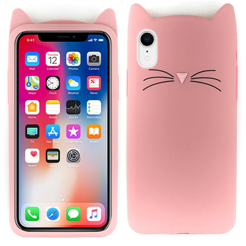 Silicone Skin Cat Pink IPhone XR - Bling Cases.com