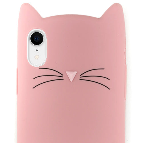 Silicone Skin Cat Pink IPhone XR - Bling Cases.com