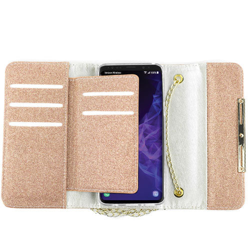 Glitter Detachable Purse Rose Gold S9 Plus