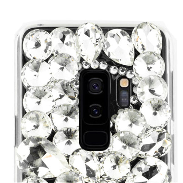 Handmade Bling Silver Stones Bling Case Samsung S9 Plus