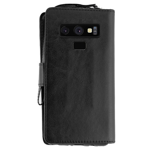 Handmade Bling Black Wallet Detachable Note 9