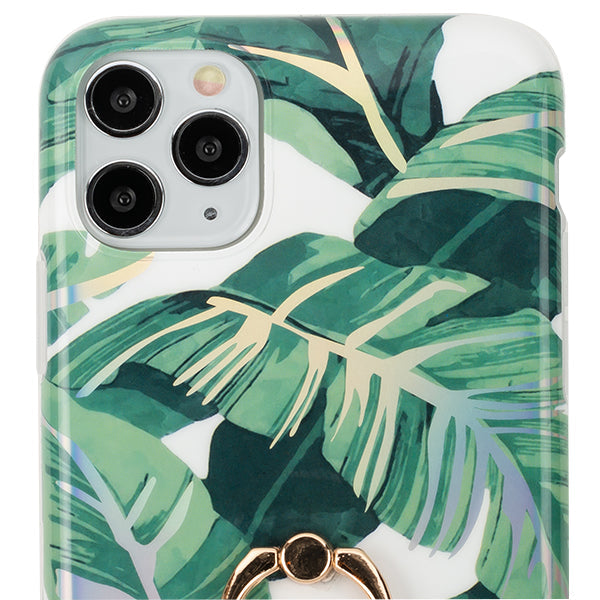 Green Leaves Ring Case IPhone 12/12 Pro