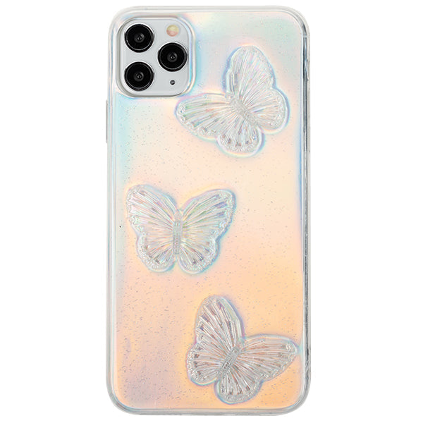 Butterflies Silver 3D Case IPhone 13 Pro