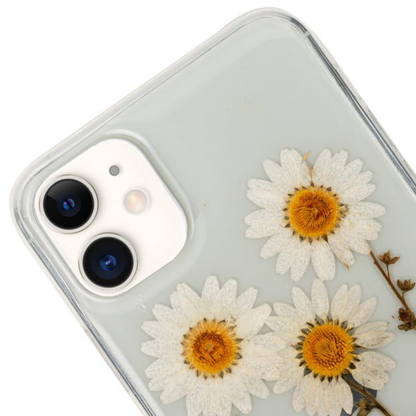 Real Flowers White 3 Daises Case Iphone 12 Mini