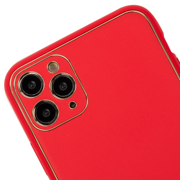 Leather Style Red Gold Case IPhone 12/12 Pro