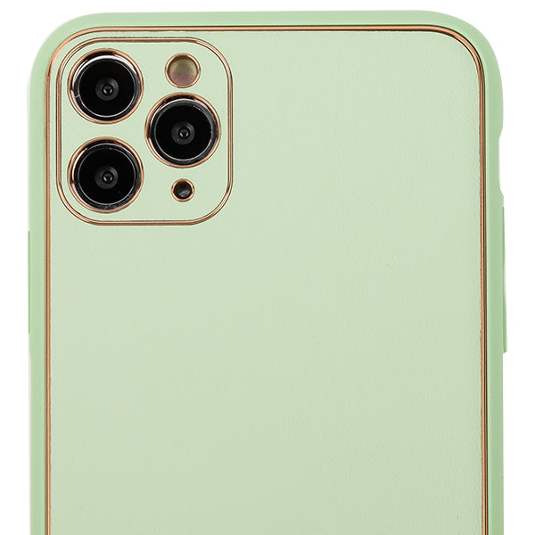 Leather Style Mint Green Gold Case Iphone 11 Pro