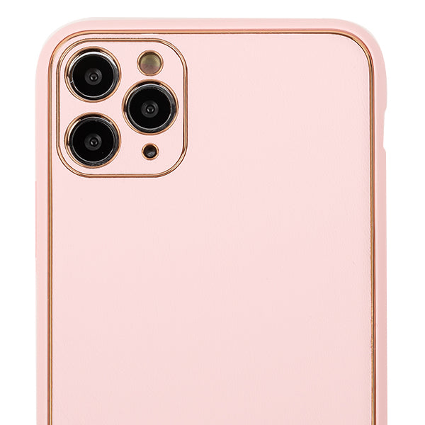 Leather Style Light Pink Gold Case IPhone 12 Pro Max